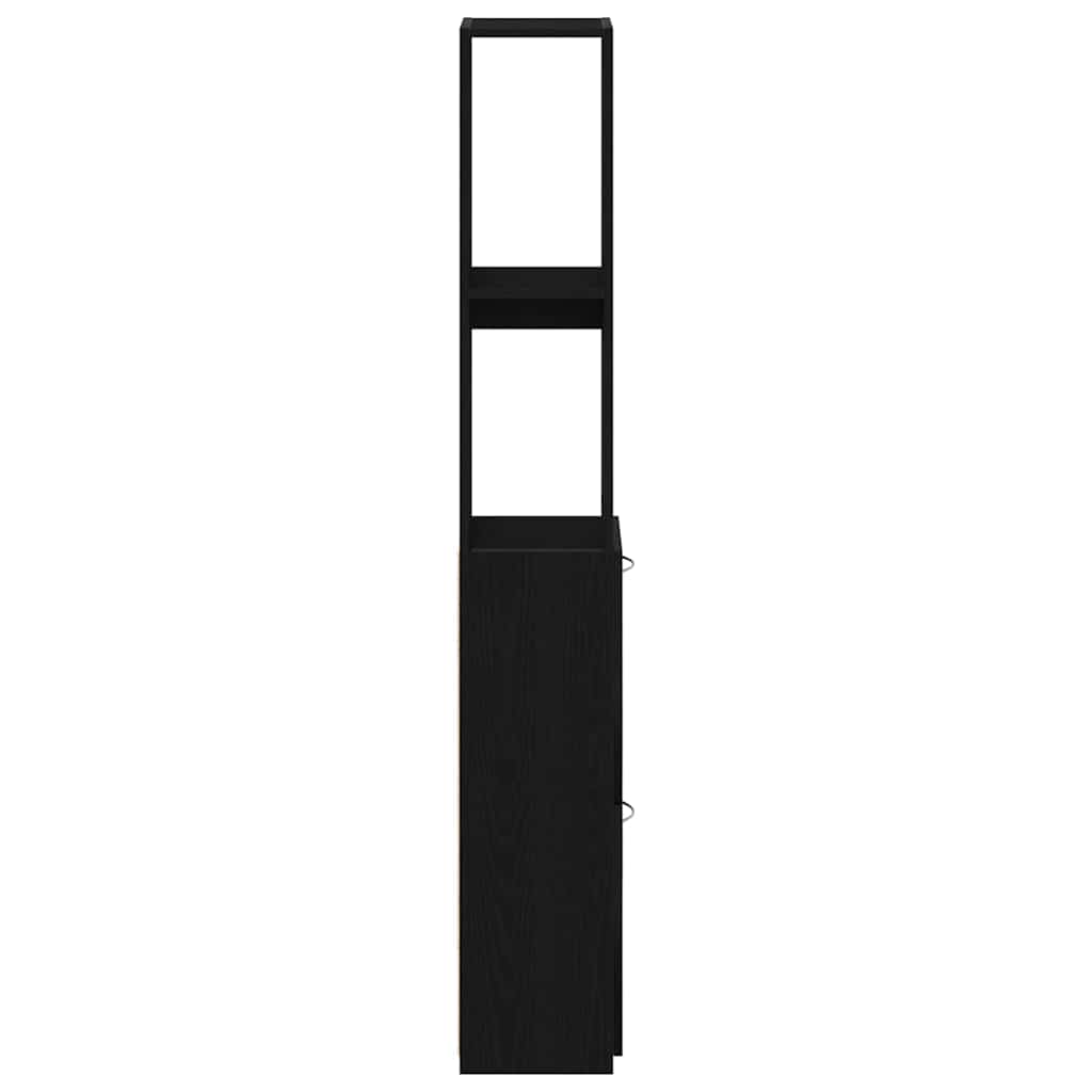 Mobile da Bagno Rovere Nero 25 x 25 x 170 cm | homemem39