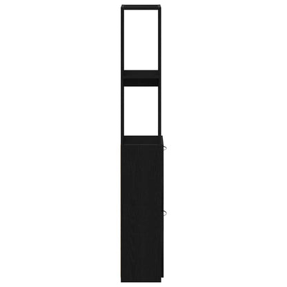 Mobile da Bagno Rovere Nero 25 x 25 x 170 cm | homemem39
