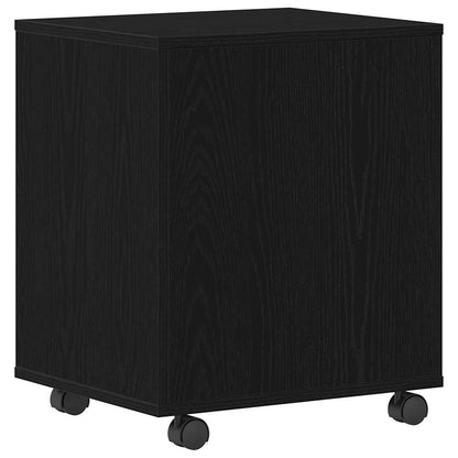 Mobile con Ruote Rovere Nero 45 x 38 x 54 cm Legno multistrato | homemem39