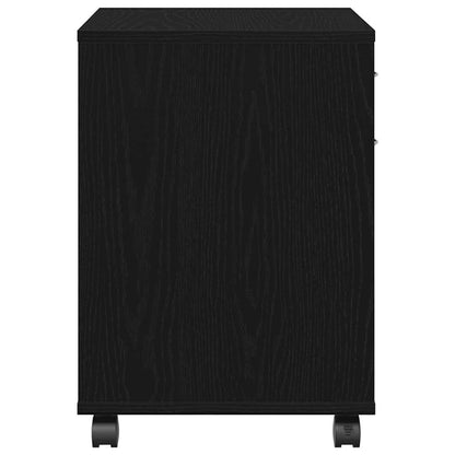 Mobile con Ruote Rovere Nero 45 x 38 x 54 cm Legno multistrato | homemem39