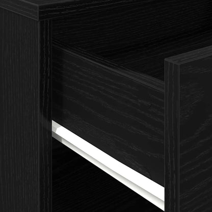 Armadio con ruota Rovere Nero 46 x 36 x 59 cm Legno multistrato | homemem39