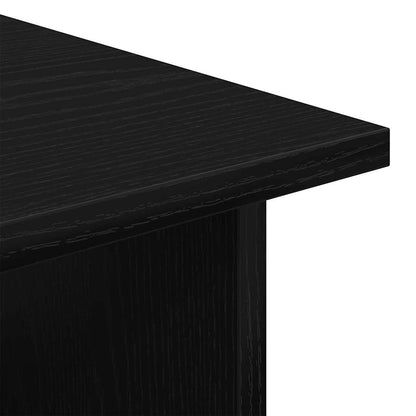 Mobile con Ruote Rovere Nero 60 x 45 x 55 cm Legno multistrato