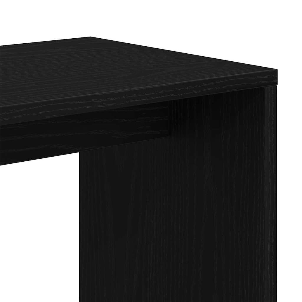 Tavolo Nesting 3 pcs Rovere Nero Legno multistrato