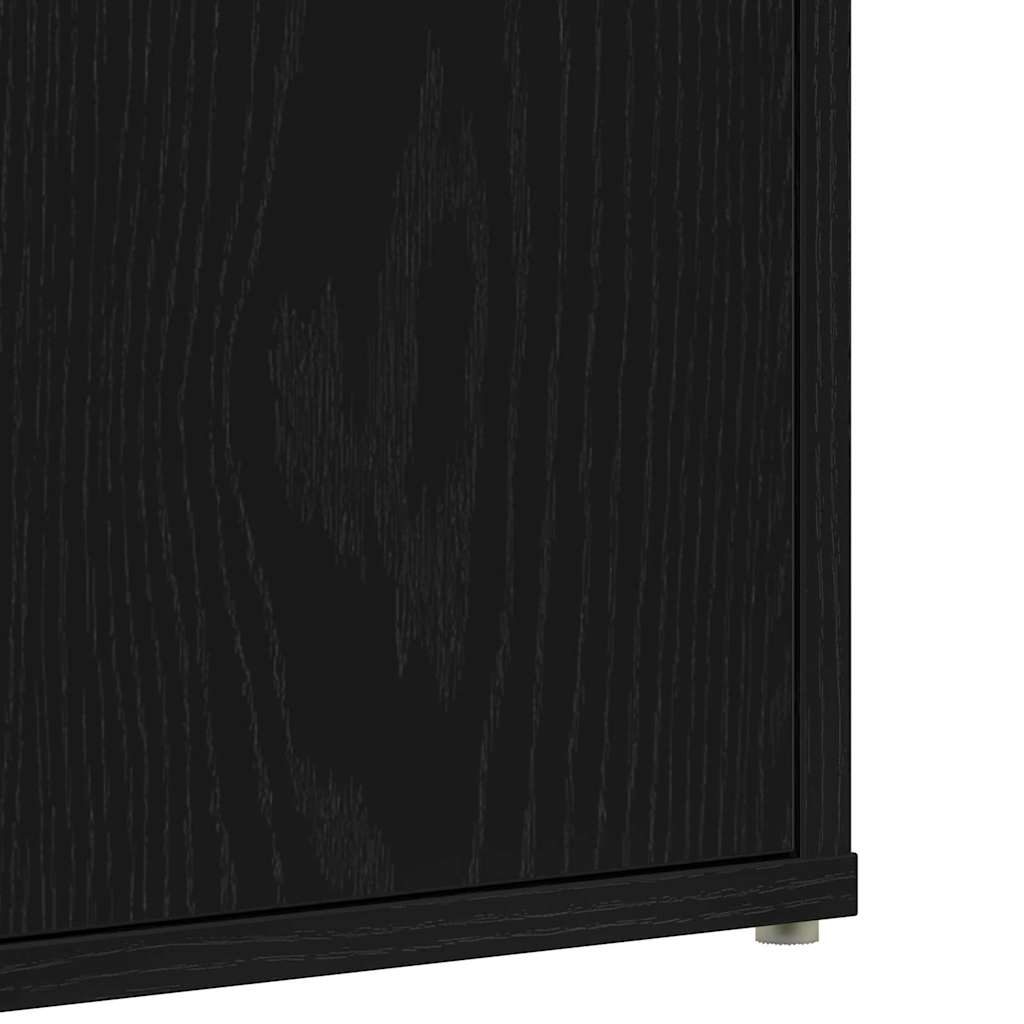 Mobile per scarpe Rovere Nero 60 x 35 x 70 cm Legno multistrato