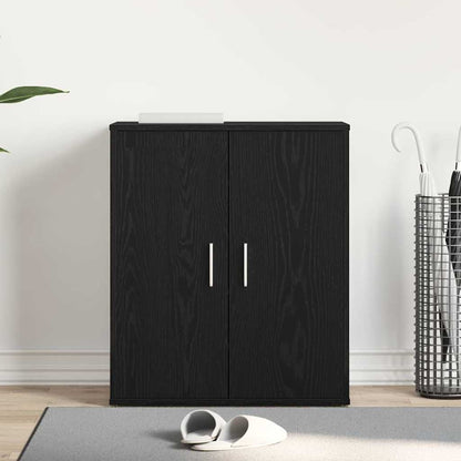Mobile per scarpe Rovere Nero 60 x 35 x 70 cm Legno multistrato