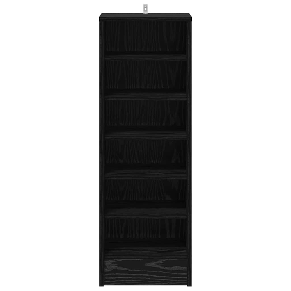 Mobile per scarpe Rovere Nero 32 x 35 x 90 cm Legno multistrato