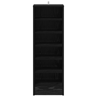 Mobile per scarpe Rovere Nero 32 x 35 x 90 cm Legno multistrato