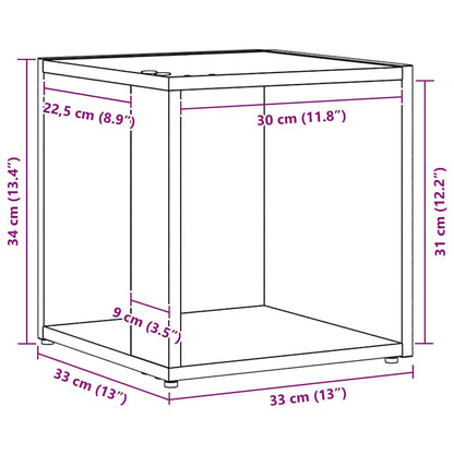 Mensole angolari Rovere Nero 33 x 33 x 34,5 cm | homemem39