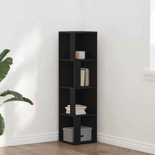Mensole angolari Rovere Nero 33 x 33 x 132 cm Legno multistrato | homemem39