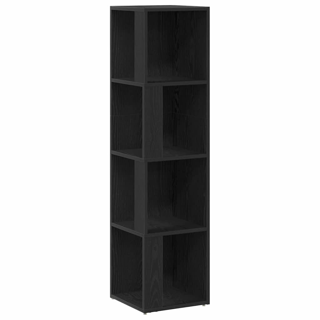 Mensole angolari Rovere Nero 33 x 33 x 132 cm Legno multistrato | homemem39