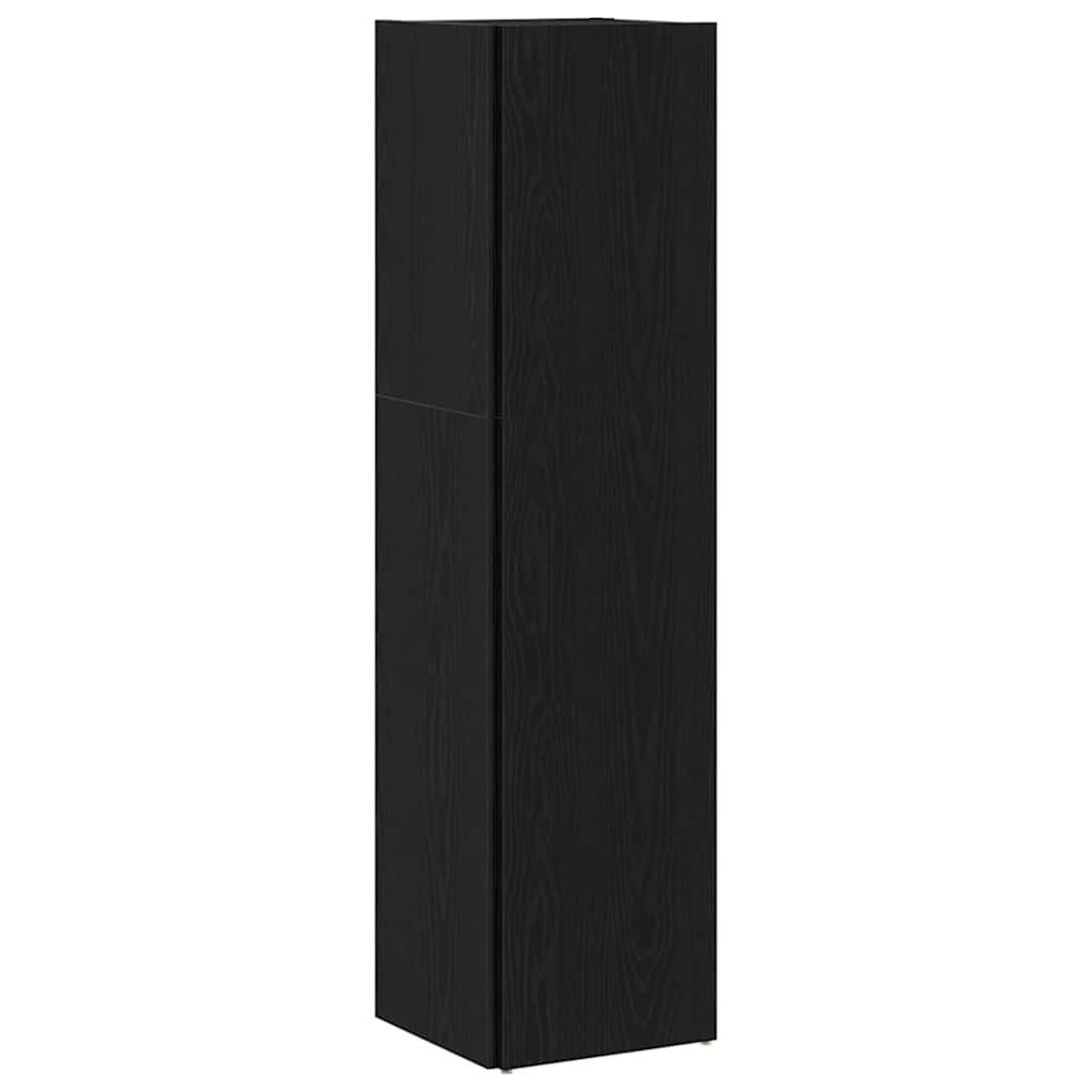 Mensole angolari Rovere Nero 33 x 33 x 132 cm Legno multistrato | homemem39