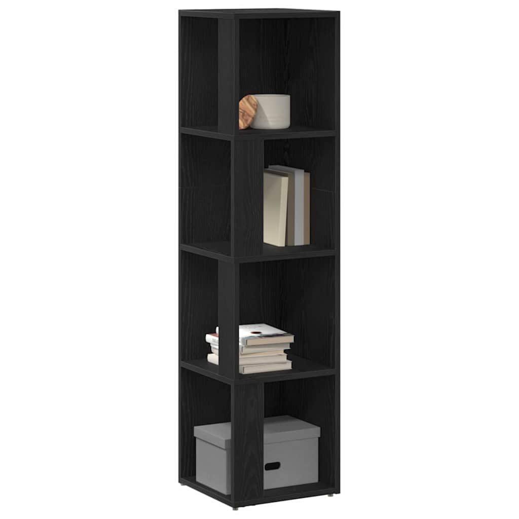 Mensole angolari Rovere Nero 33 x 33 x 132 cm Legno multistrato | homemem39