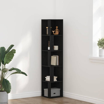 Mensole angolari Rovere Nero 33 x 33 x 164,5 cm