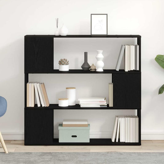 Set mobile TV Rovere Nero 100 x 24 x 94 cm Legno multistrato