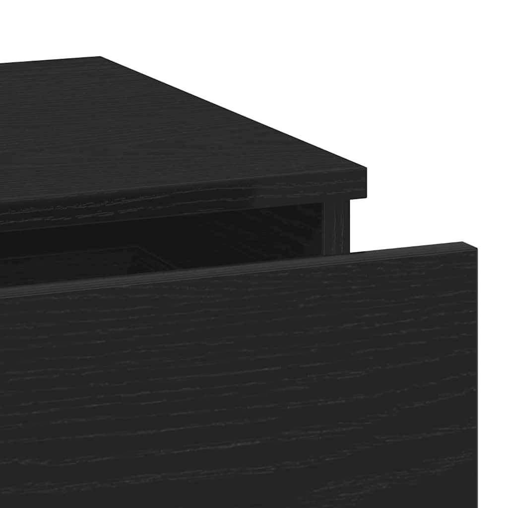 Armadio da Notte con cassetto 2 pcs Rovere Nero 40 x 35 x 65 cm | homemem39