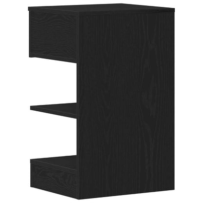 Armadio da Notte con cassetto 2 pcs Rovere Nero 40 x 35 x 65 cm