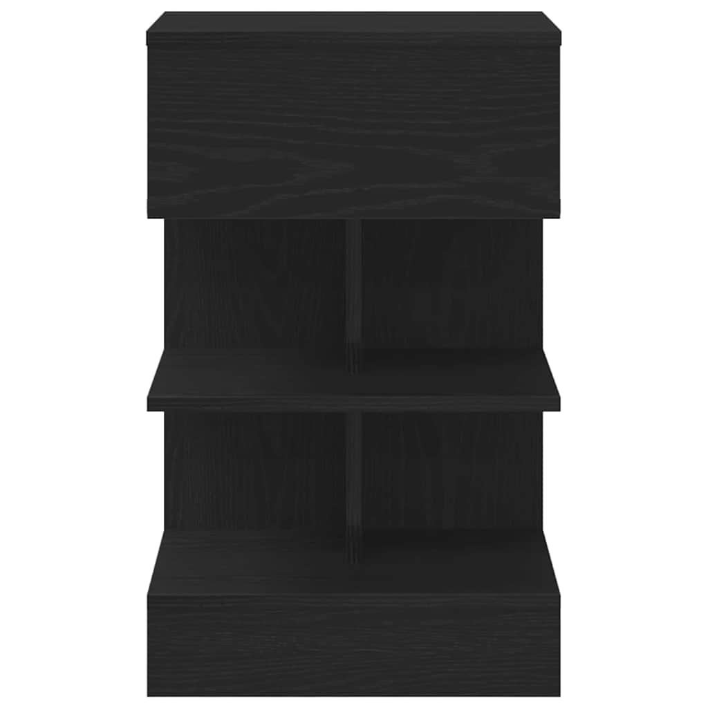 Armadio da Notte con cassetto 2 pcs Rovere Nero 40 x 35 x 65 cm | homemem39