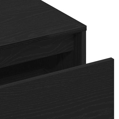 Panca per ingresso con cassetto Rovere Nero 80 x 40 x 45 cm