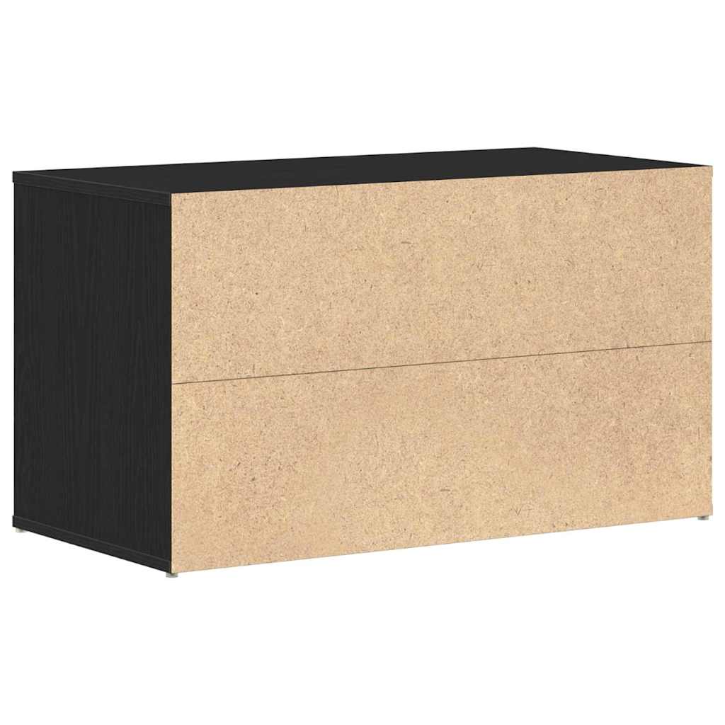 Panca per ingresso con cassetto Rovere Nero 80 x 40 x 45 cm