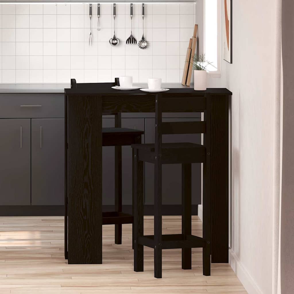 Tavolo da bar Rovere Nero 102 x 50 x 103,5 cm Legno multistrato