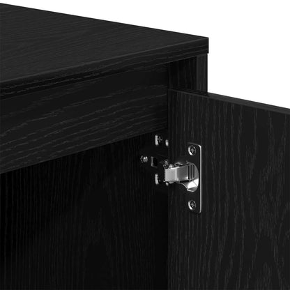 Mobile TV Rovere Nero 102 x 37,5 x 52,5 cm Legno multistrato