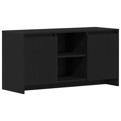 Mobile TV Rovere Nero 102 x 37,5 x 52,5 cm Legno multistrato