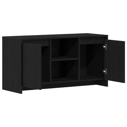Mobile TV Rovere Nero 102 x 37,5 x 52,5 cm Legno multistrato