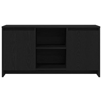 Mobile TV Rovere Nero 102 x 37,5 x 52,5 cm Legno multistrato