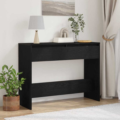 Tavolo consolle con cassetto Rovere Nero 100 x 35 x 76,5 cm