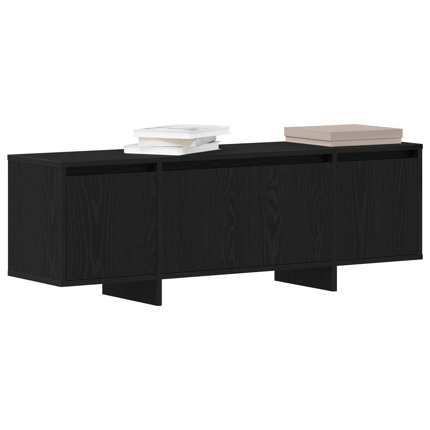 Mobile TV Rovere Nero 120 x 30 x 40,5 cm Legno multistrato