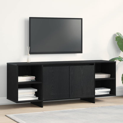 Mobile TV 130 x 35 x 50 cm Rovere Nero Legno ingegnerizzato