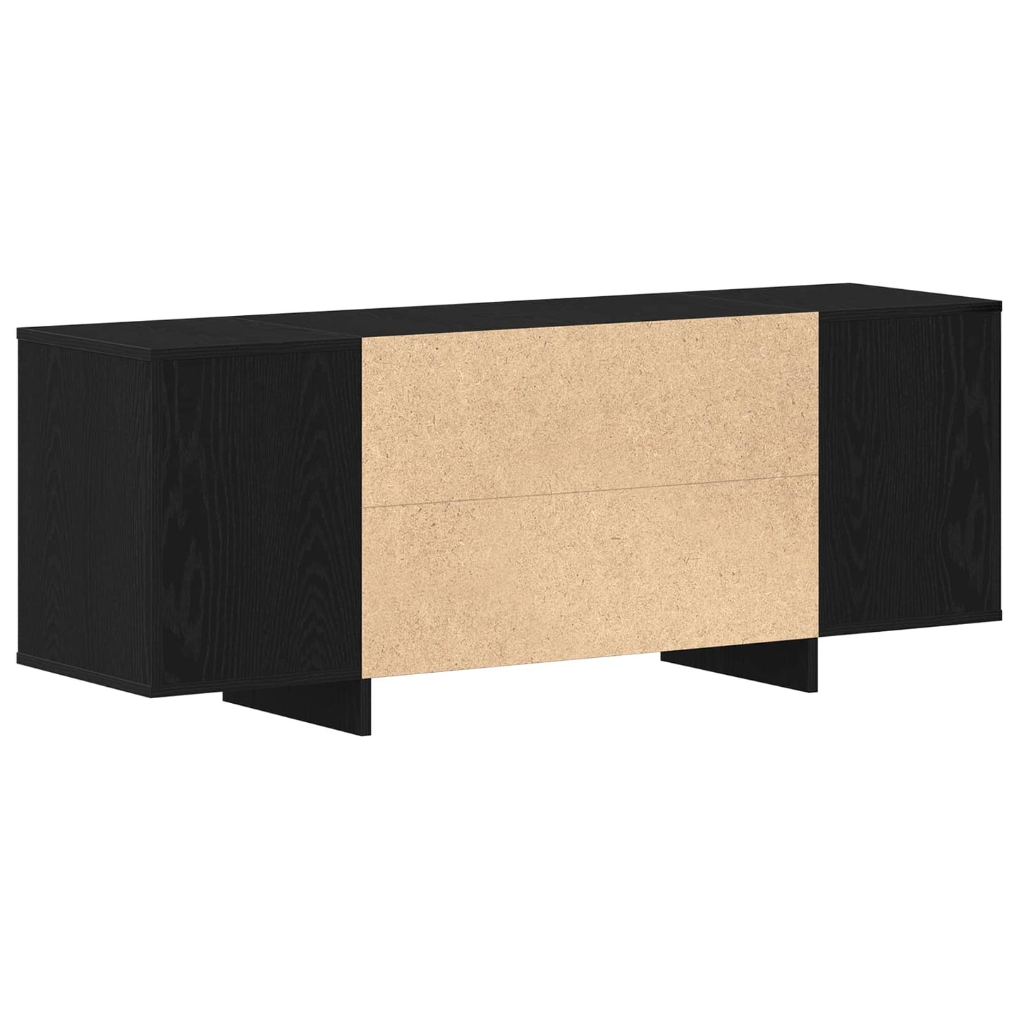 Mobile TV 130 x 35 x 50 cm Rovere Nero Legno ingegnerizzato