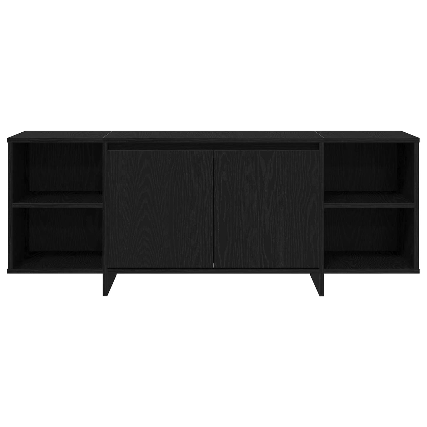 Mobile TV 130 x 35 x 50 cm Rovere Nero Legno ingegnerizzato