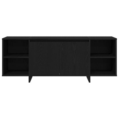 Mobile TV 130 x 35 x 50 cm Rovere Nero Legno ingegnerizzato