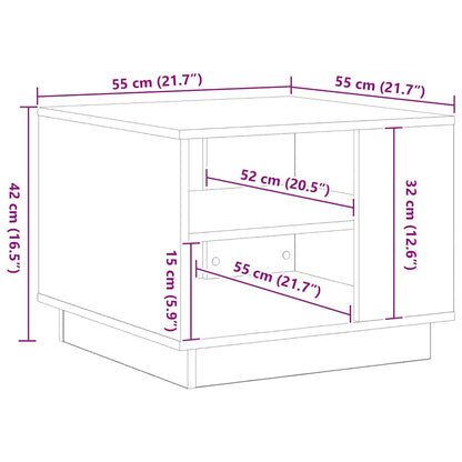 Tavolino da salotto Rovere Nero 55 x 55 x 42 cm