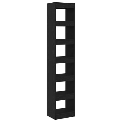 Armadio per Libri Rovere Nero 40 x 30 x 198 cm