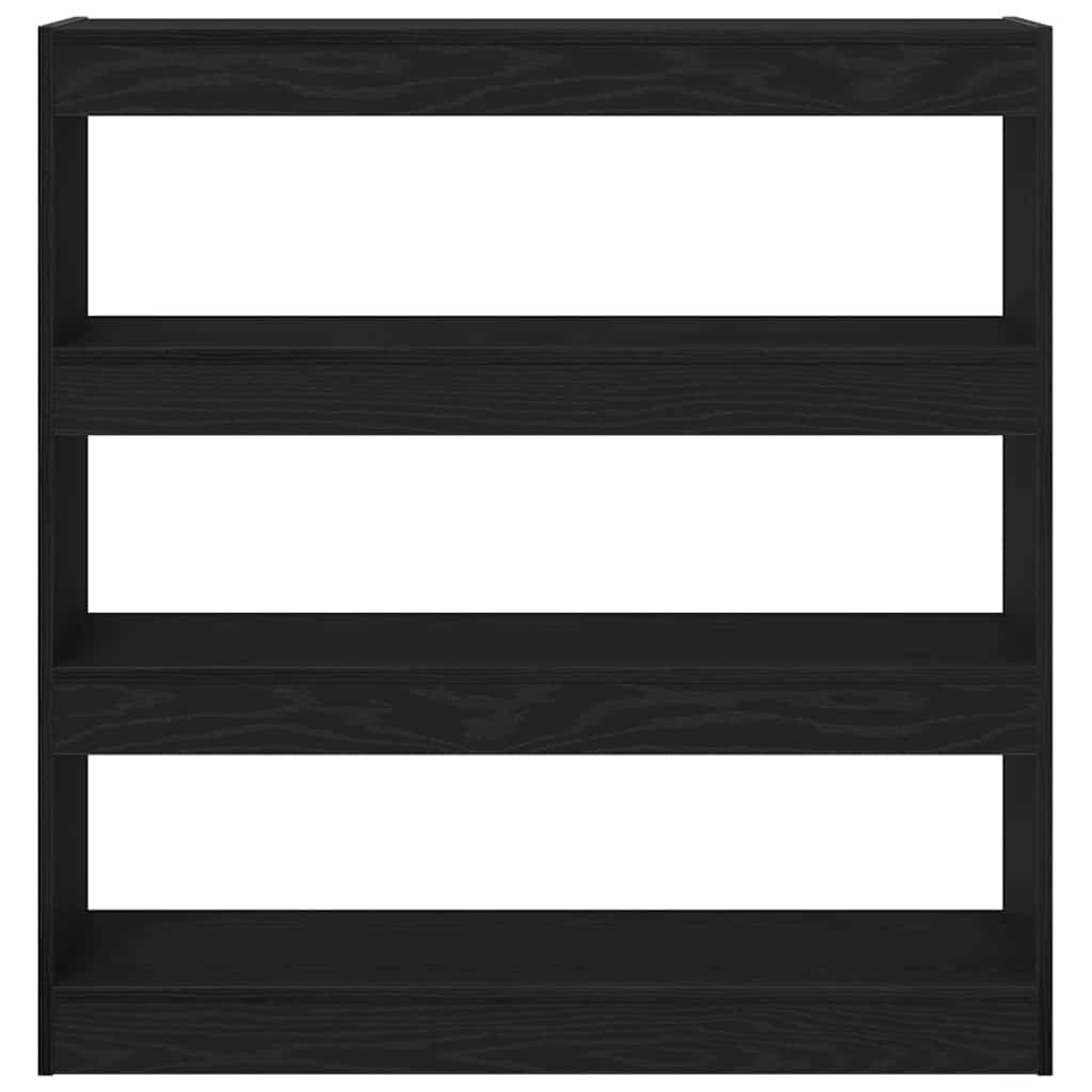 Armadio per Libri Rovere Nero 100 x 30 x 103 cm