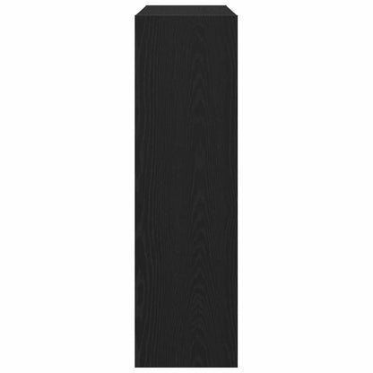 Armadio per Libri Rovere Nero 100 x 30 x 103 cm