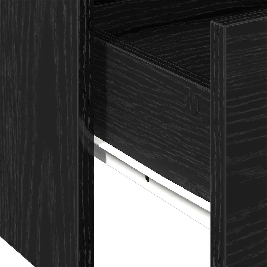 Tavolino da salotto con cassetto Rovere Nero 102 x 55 x 43,5 cm