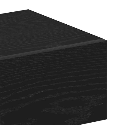 Armadio da Notte Rovere Nero 46 x 30 x 30 cm Legno multistrato