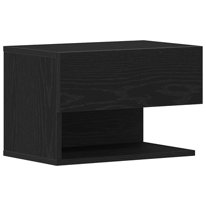 Armadio da Notte Rovere Nero 46 x 30 x 30 cm Legno multistrato