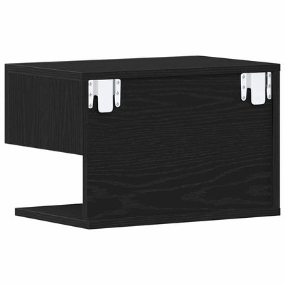 Armadio da Notte con cassetto 2 pcs Rovere Nero 46 x 30 x 30 cm
