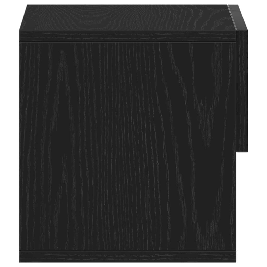 Armadio da Notte con cassetto 2 pcs Rovere Nero 46 x 30 x 30 cm | homemem39