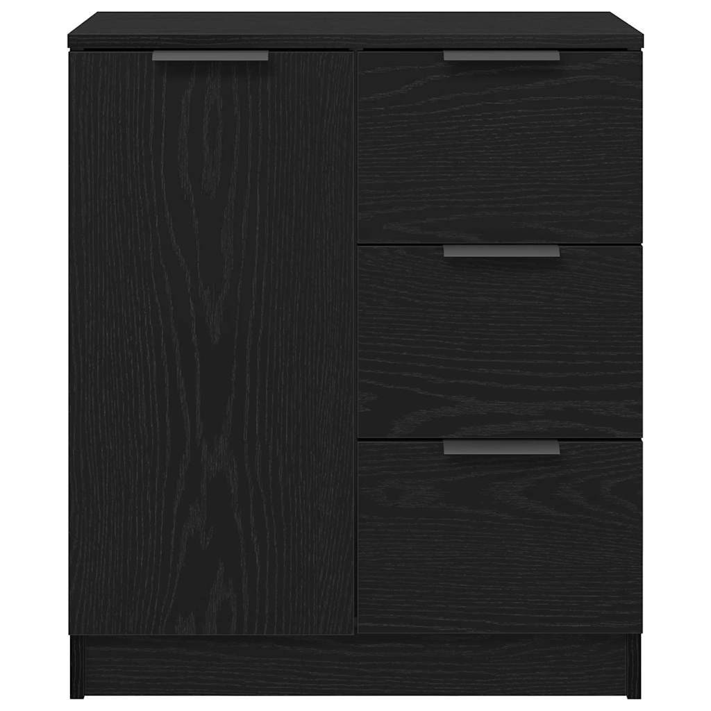 Credenza Rovere Nero 60 x 30 x 70 cm Legno multistrato