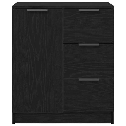 Credenza Rovere Nero 60 x 30 x 70 cm Legno multistrato