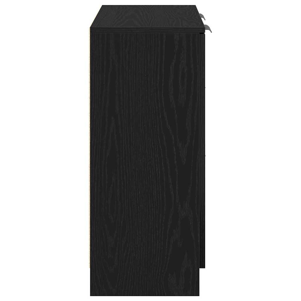 Credenza Rovere Nero 60 x 30 x 70 cm Legno multistrato