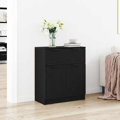 Credenza Rovere Nero 60 x 30 x 70 cm Legno multistrato