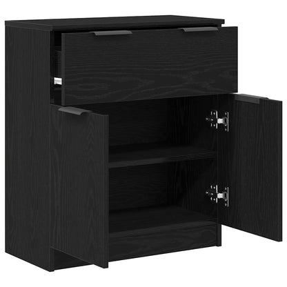 Credenza Rovere Nero 60 x 30 x 70 cm Legno multistrato