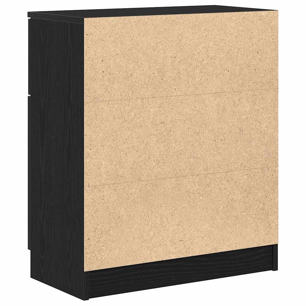 Credenza Rovere Nero 60 x 30 x 70 cm Legno multistrato