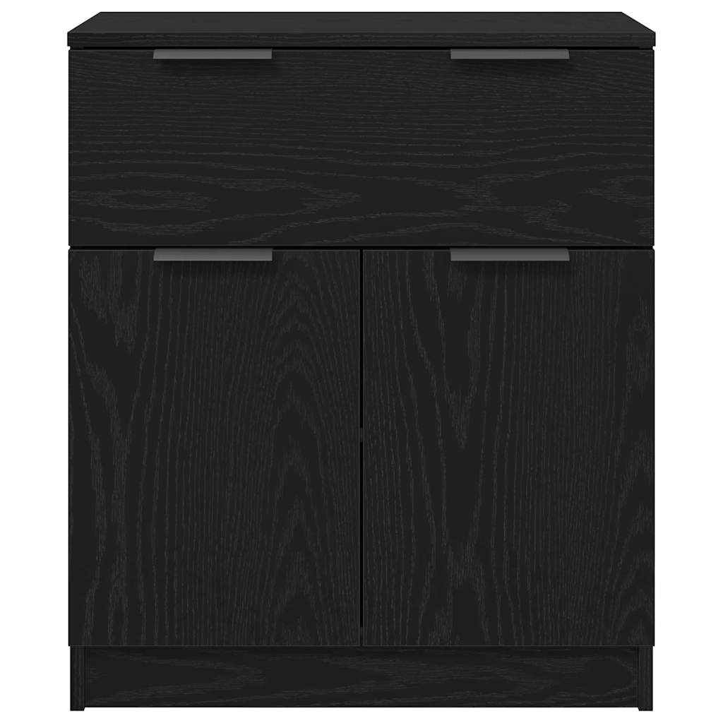 Credenza Rovere Nero 60 x 30 x 70 cm Legno multistrato